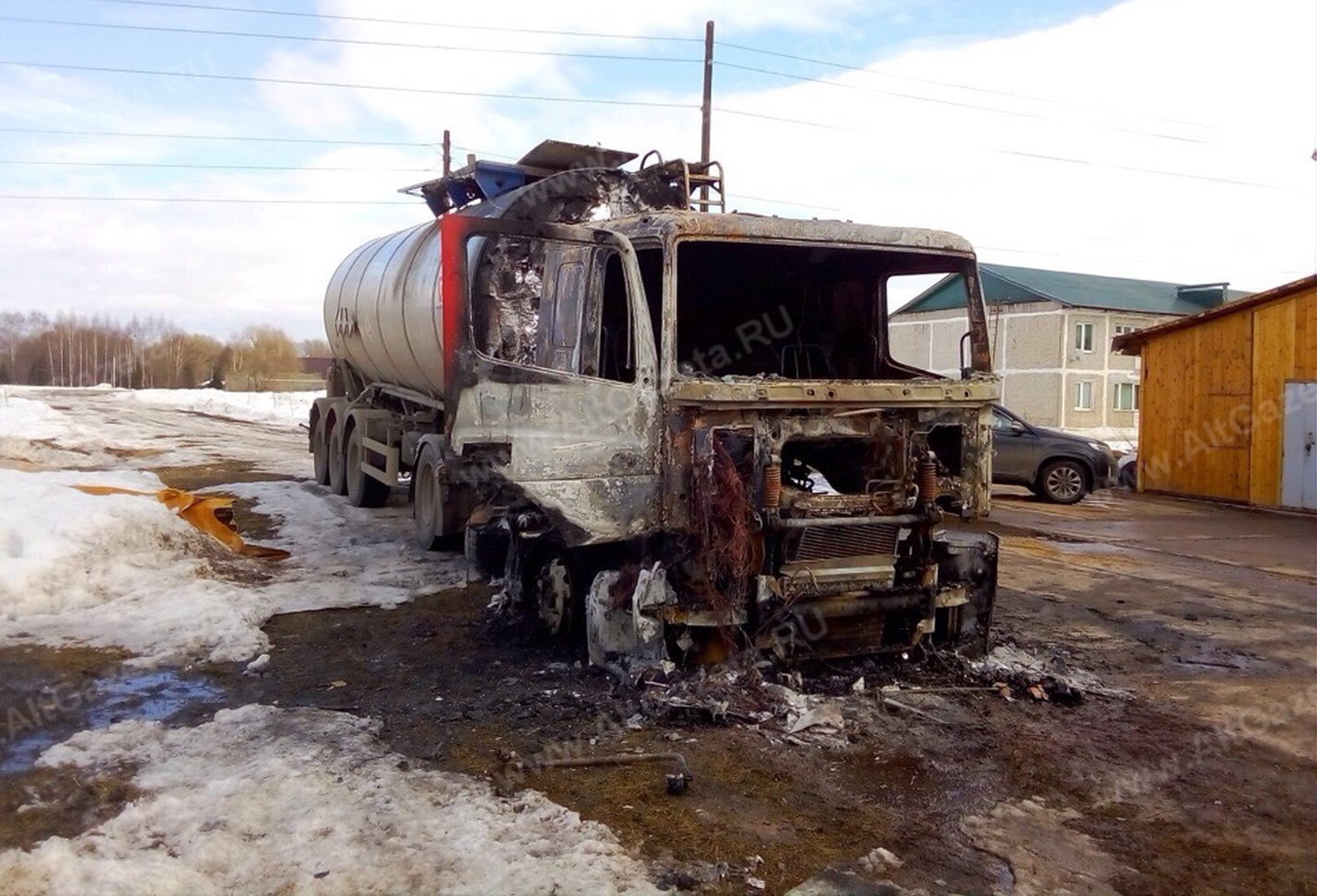 Обгоревший водитель мазутовоза о пожаре